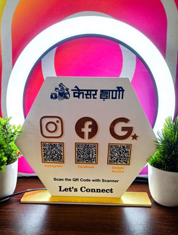 Social Media QR Standee by Tapshoot