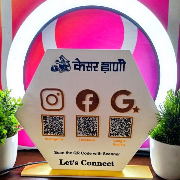 Social Media QR Standee by Tapshoot