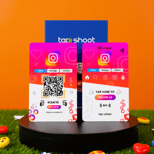 Tapshoot Premium Smart NFC Instagram Card - Insta Theme 1 (PVC)