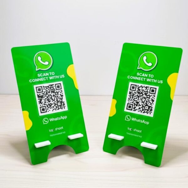 WhatsApp QR Standee (Set of 2) | Instant Lead Capture Product | Send Catalog Automatic