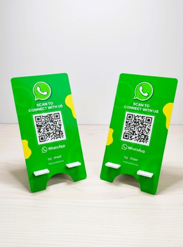 WhatsApp QR Standee (Set of 2) | Instant Lead Capture Product | Send Catalog Automatic