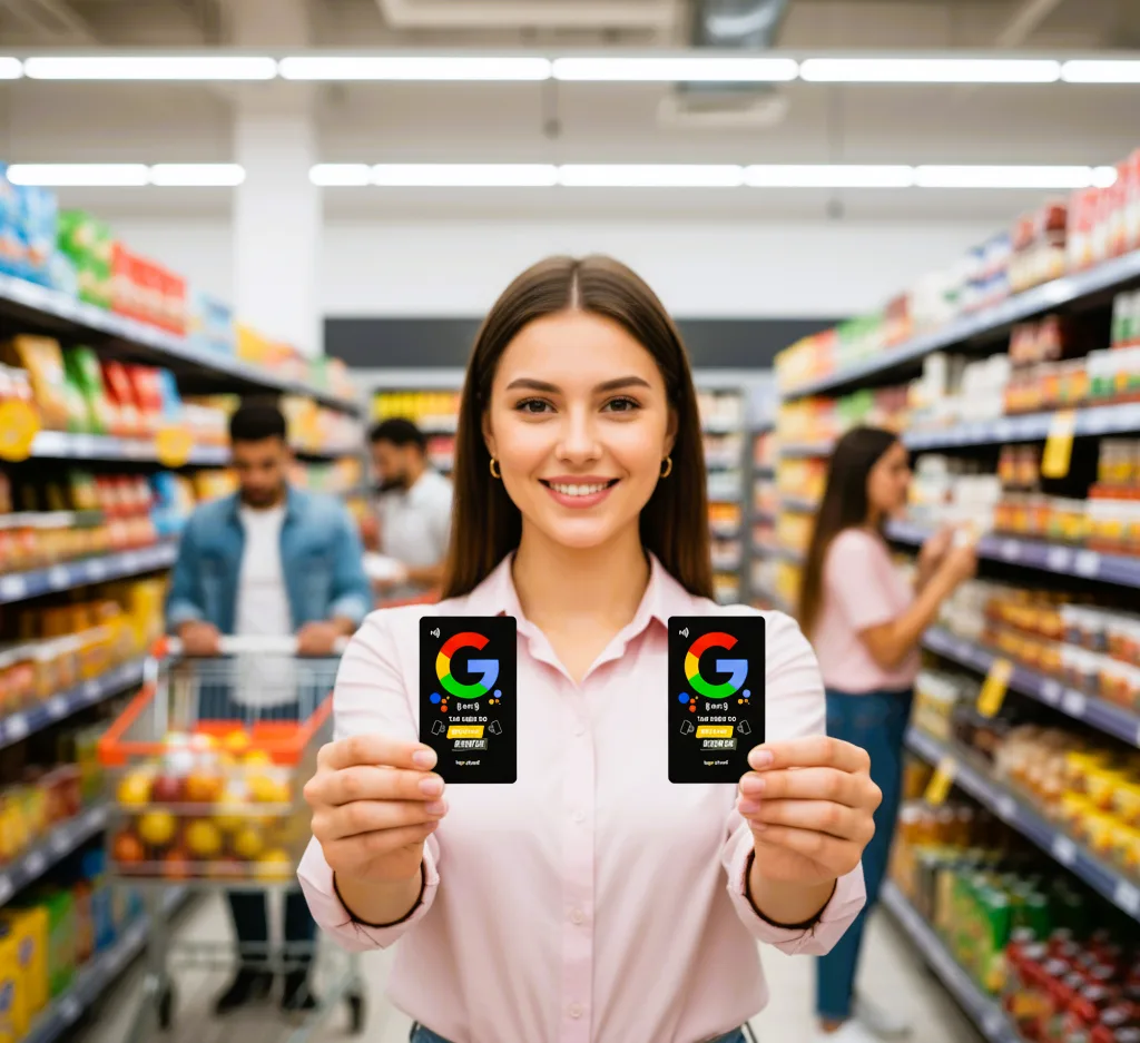 Google Review NFC Card | Get Instant Google Review from Customer (Set of 2) Black - Image 2