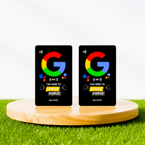 Google Review NFC Card | Get Instant Google Review from Customer (Set of 2) Black