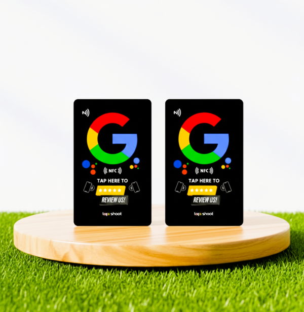 Google Review NFC Card | Get Instant Google Review from Customer (Set of 2) Black
