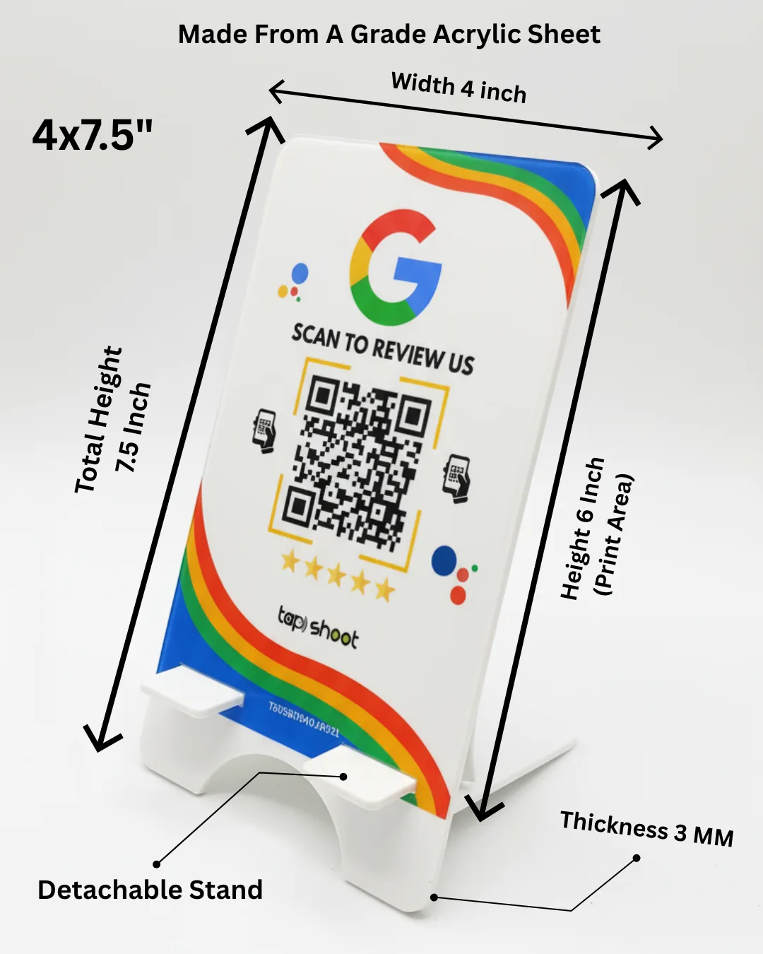 Google Review QR Standee to get Google Reviews Quicky | Best for all Shop Counters - Image 7