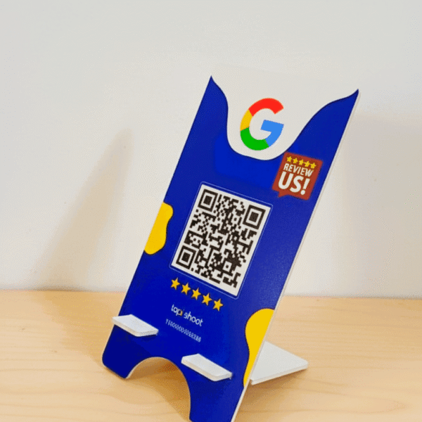 Google Review QR Standee to get Google Reviews Quicky | Best for all Shop Counters (Blue)