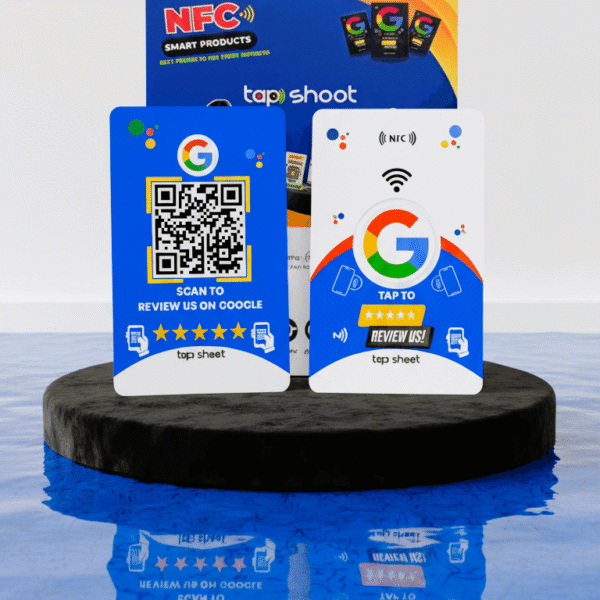 Google Review NFC Card | Get Instant Google Review from Customer (Blue)