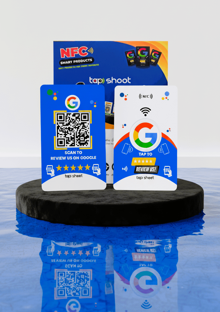 Google Review NFC Card | Get Instant Google Review from Customer (Blue)